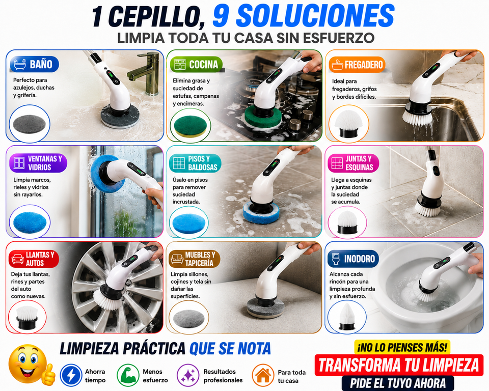 Cepillo eléctrico de limpieza  | Limpiador Multiuso
